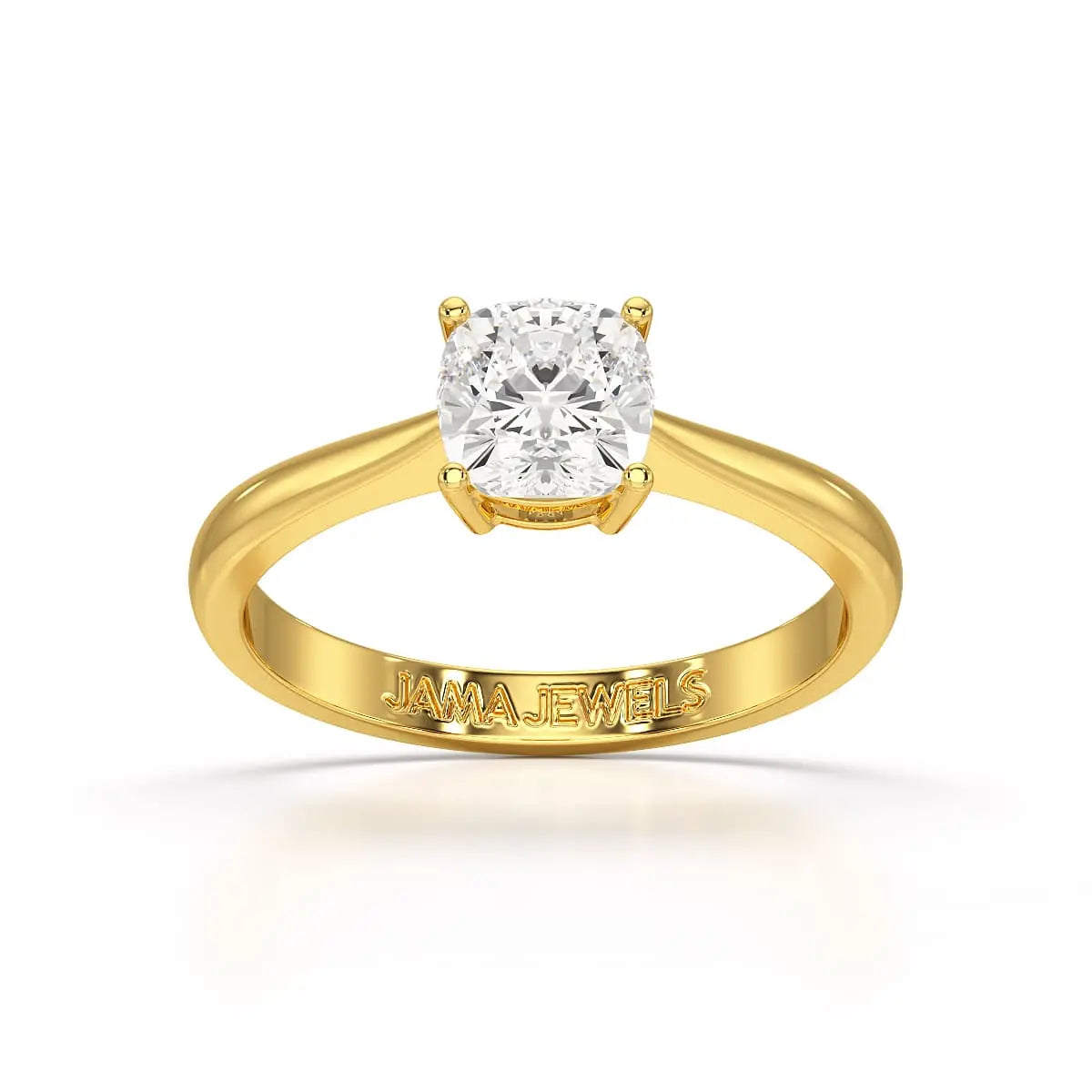 1 CT Cushion Cut Lab Diamond Solitaire Ring Jama Jewels
