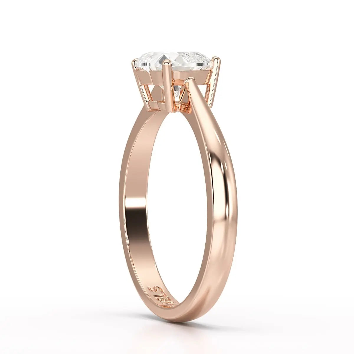 1 CT Heart Shaped Solitaire Lab Diamond Ring Jama Jewels