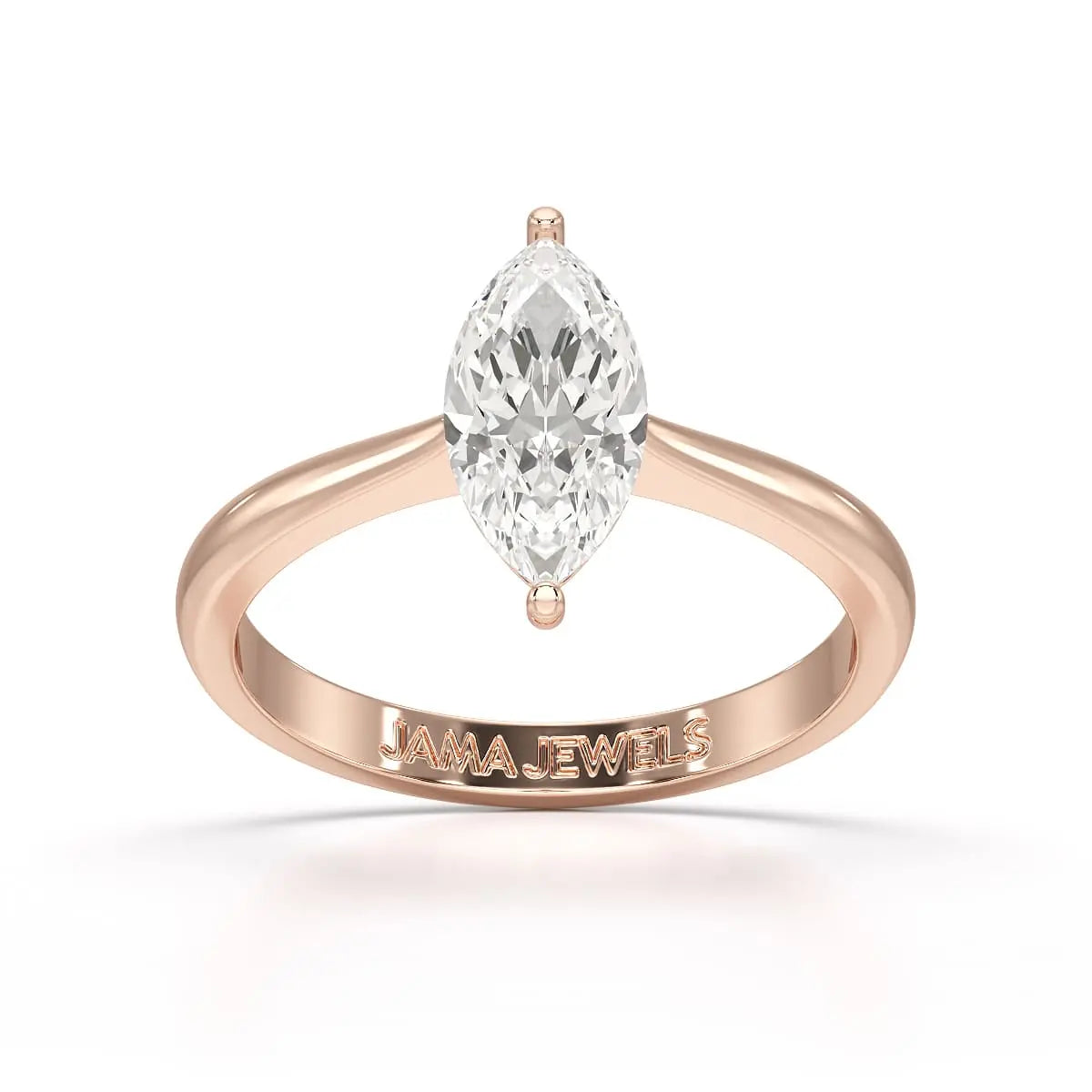 1 CT Marquise Cut Lab Diamond Solitaire Ring Jama Jewels