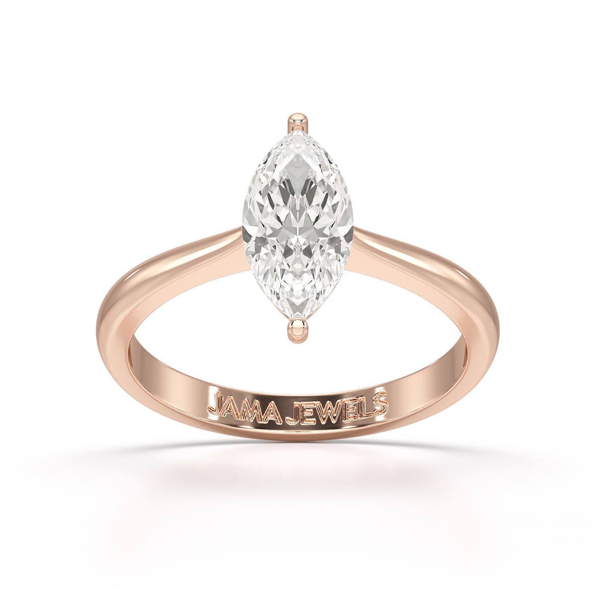 1 CT Marquise Cut Lab Diamond Solitaire Engagement Ring