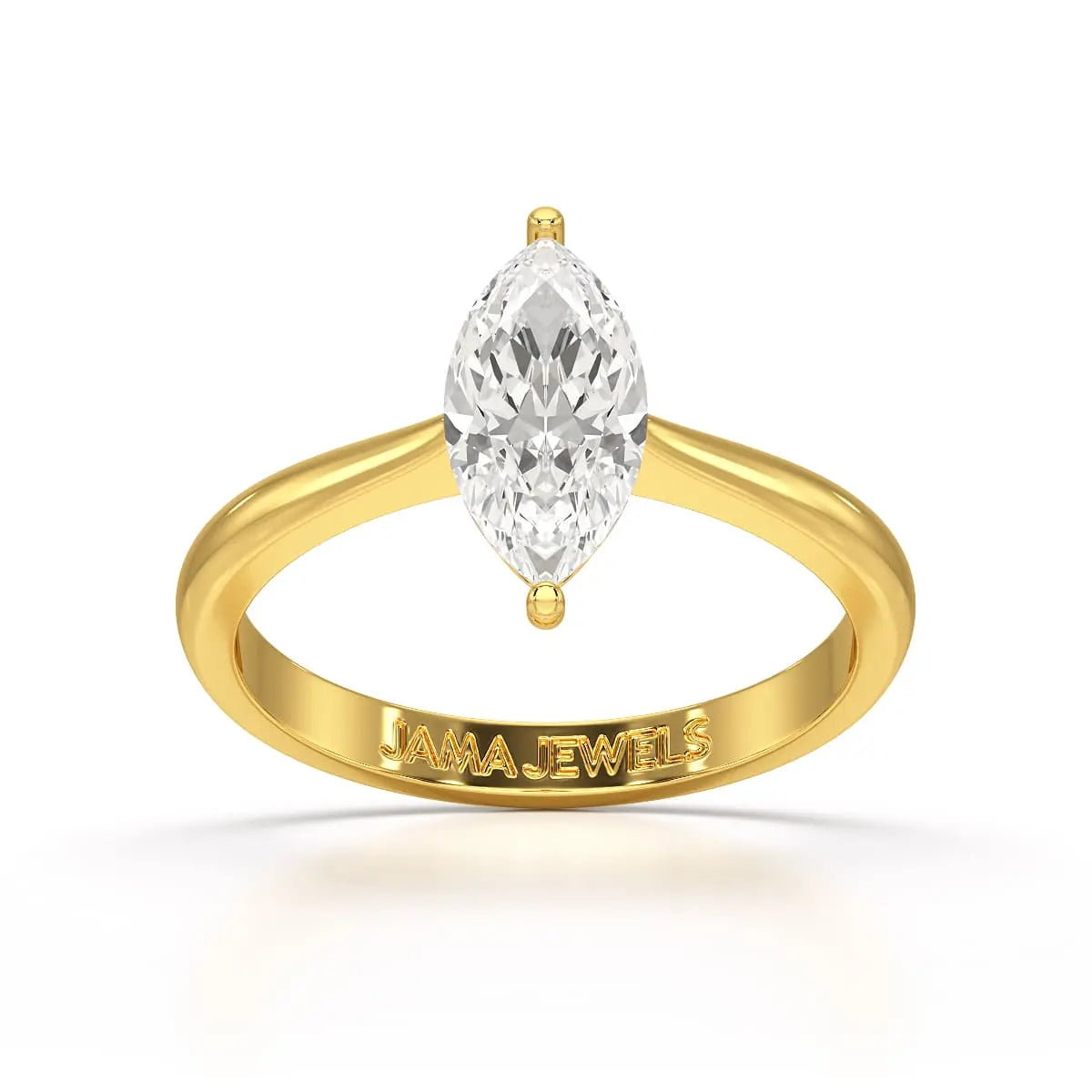1 CT Marquise Cut Lab Diamond Solitaire Ring Jama Jewels