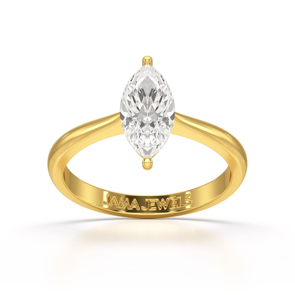1 CT Marquise Cut Lab Diamond Solitaire Engagement Ring