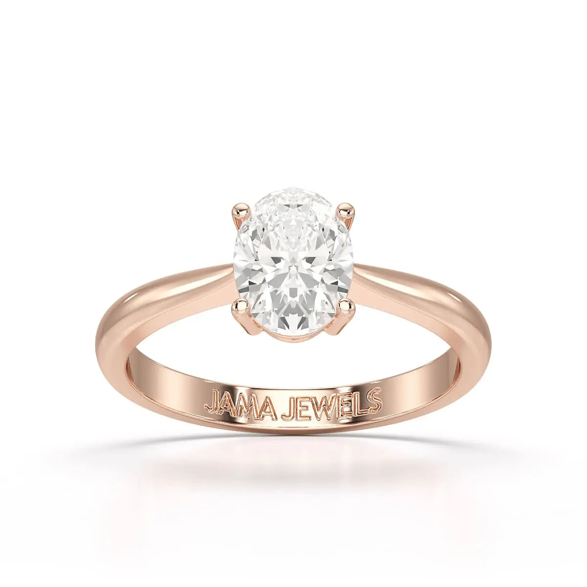 1 CT Oval Cut Solitaire Lab Diamond Ring Jama Jewels