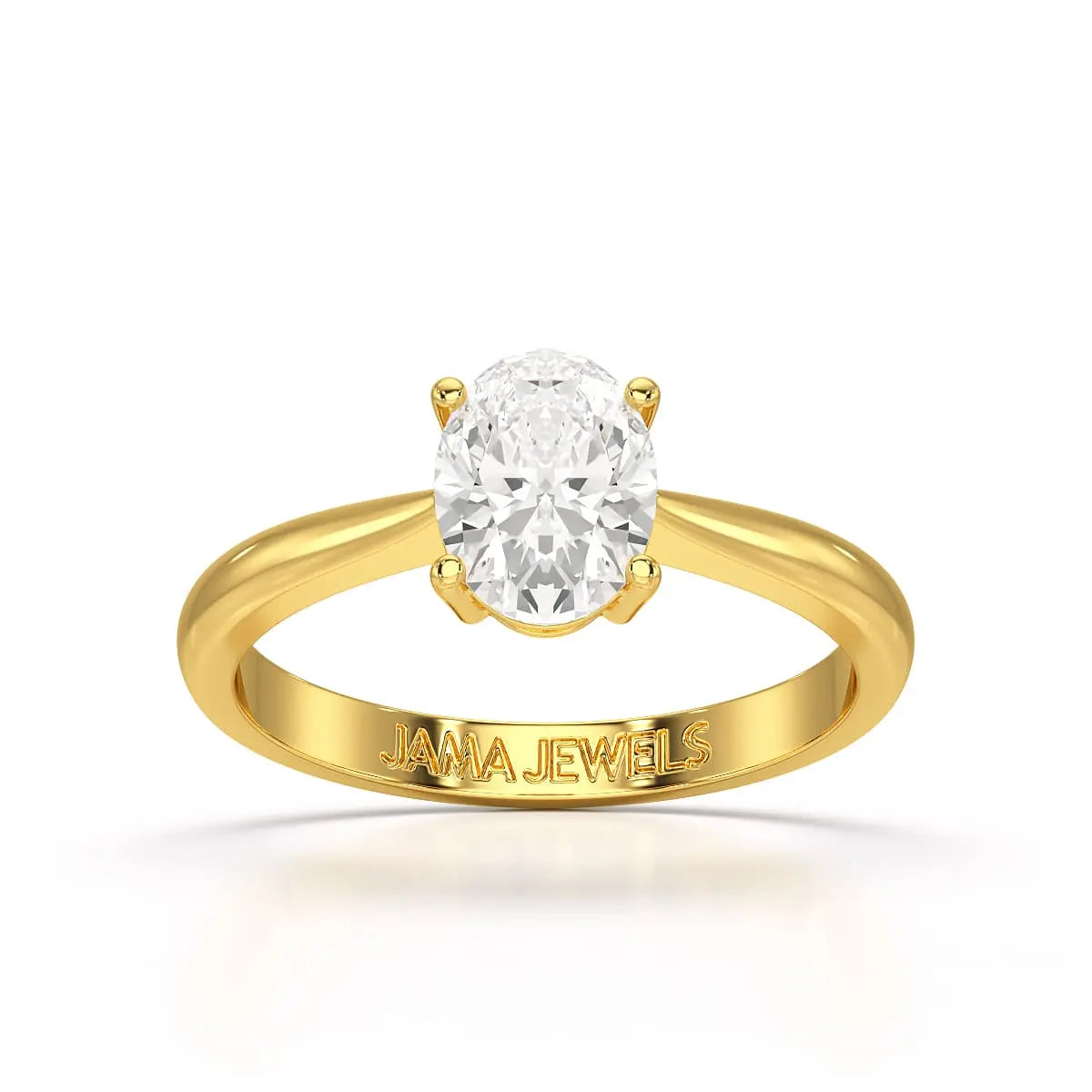 1 CT Oval Cut Solitaire Lab Diamond Ring Jama Jewels