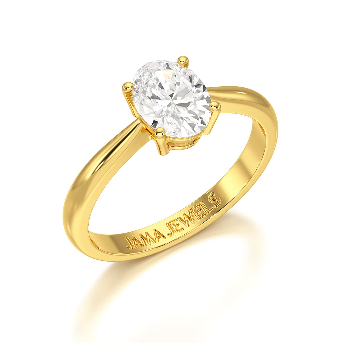 1 CT Oval Cut Solitaire Lab Diamond Engagement Ring
