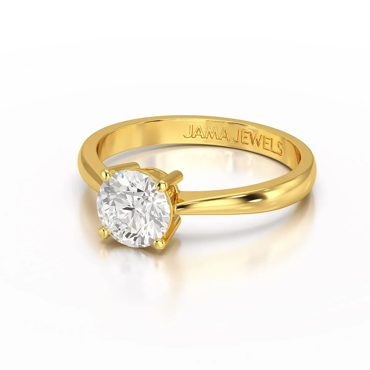1 CT Round Cut Solitaire Lab Diamond Ring Jama Jewels