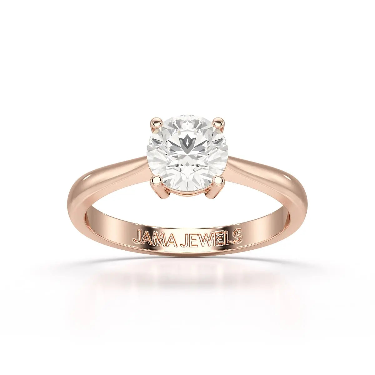 1 CT Round Cut Solitaire Lab Diamond Ring Jama Jewels