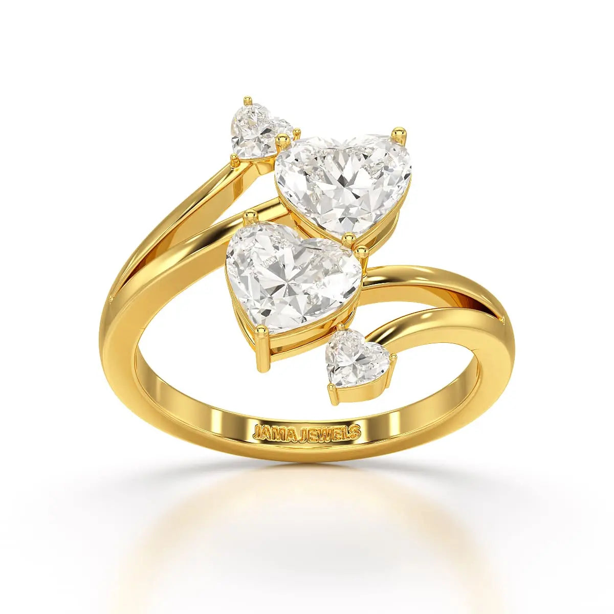 2.04 CT Heart Cut Lab Diamond Ring Jama Jewels