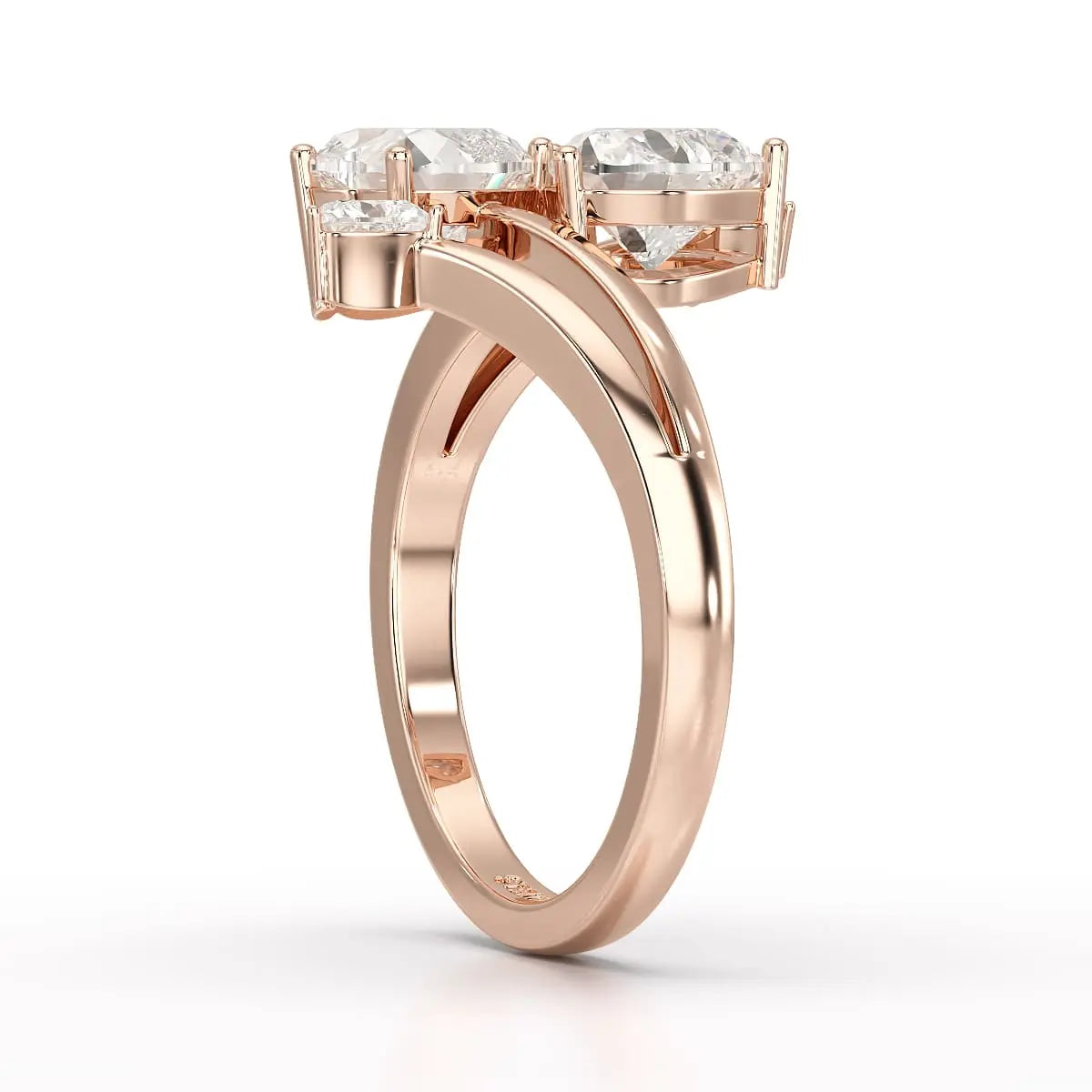 2.04 CT Heart Cut Lab Diamond Ring Jama Jewels