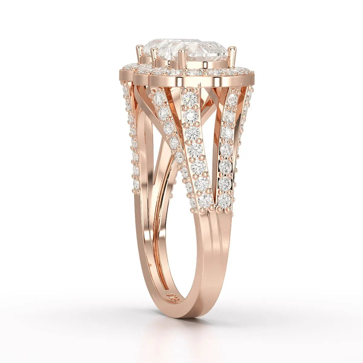 2.22 CT Heart Cut Lab Diamond Ring Jama Jewels