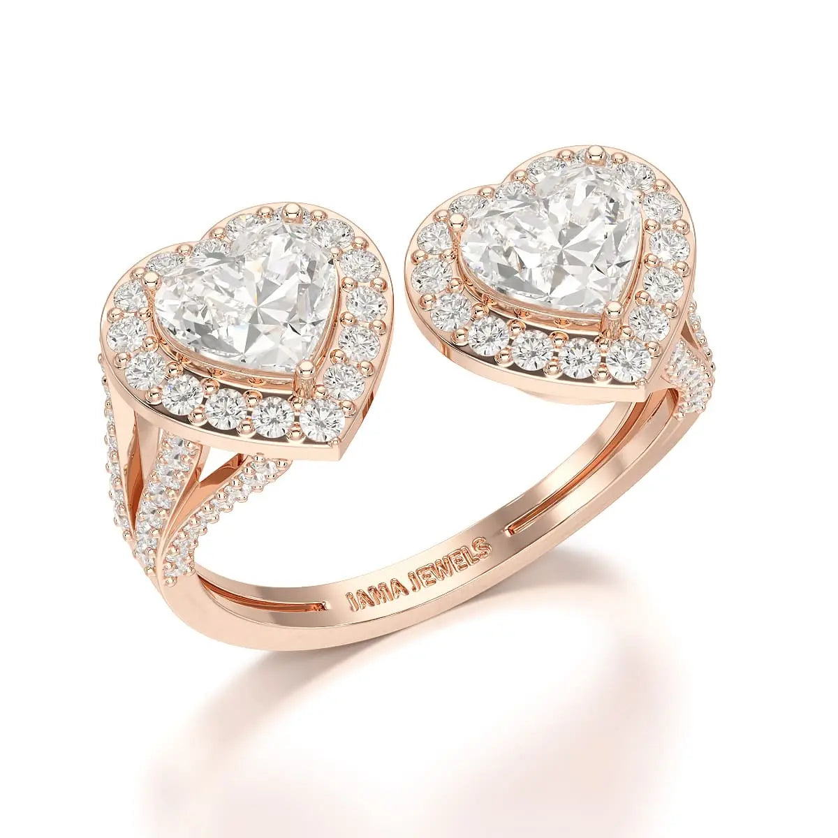 2.22 CT Heart Cut Lab Diamond Ring Jama Jewels