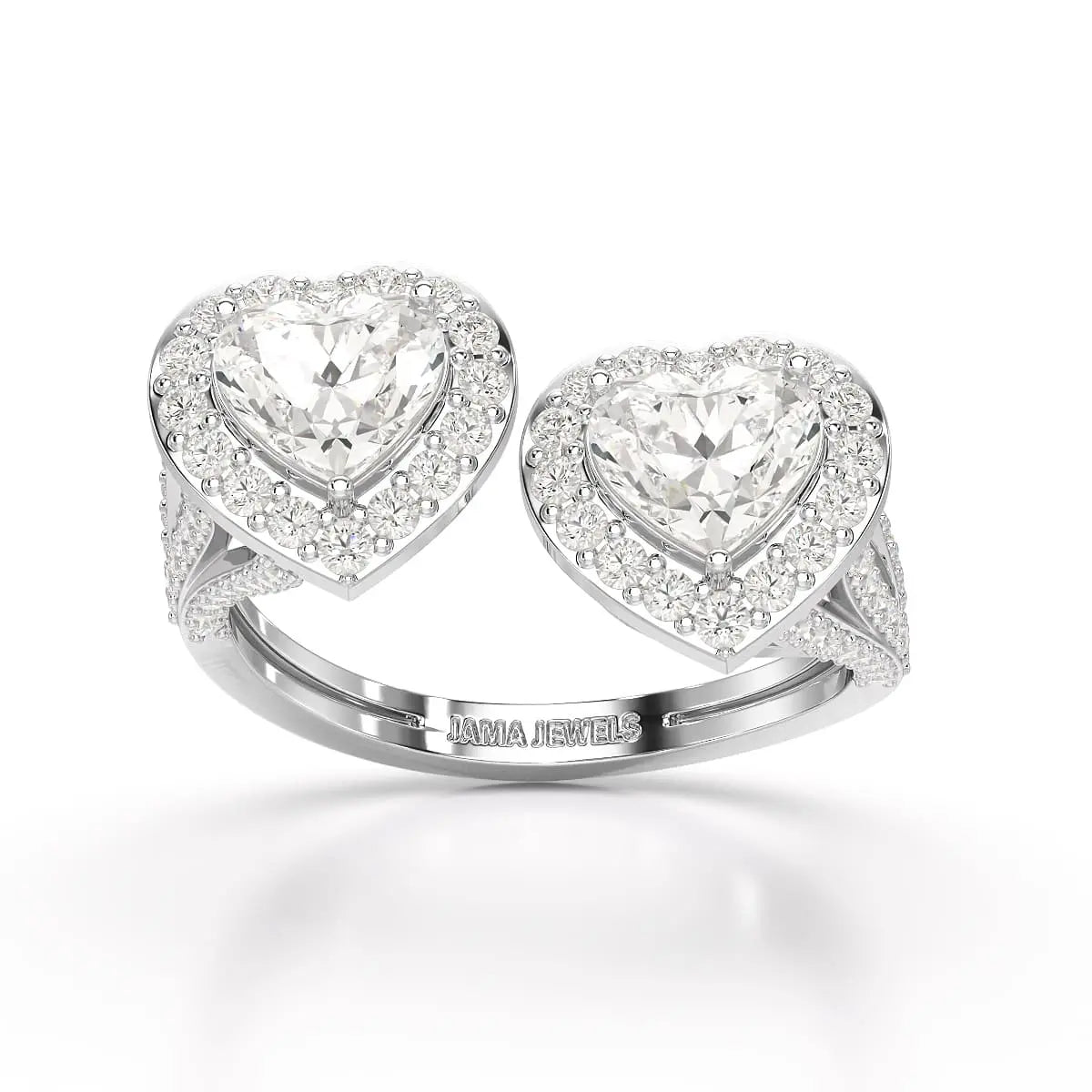 2.22 CT Heart Cut Lab Diamond Ring Jama Jewels