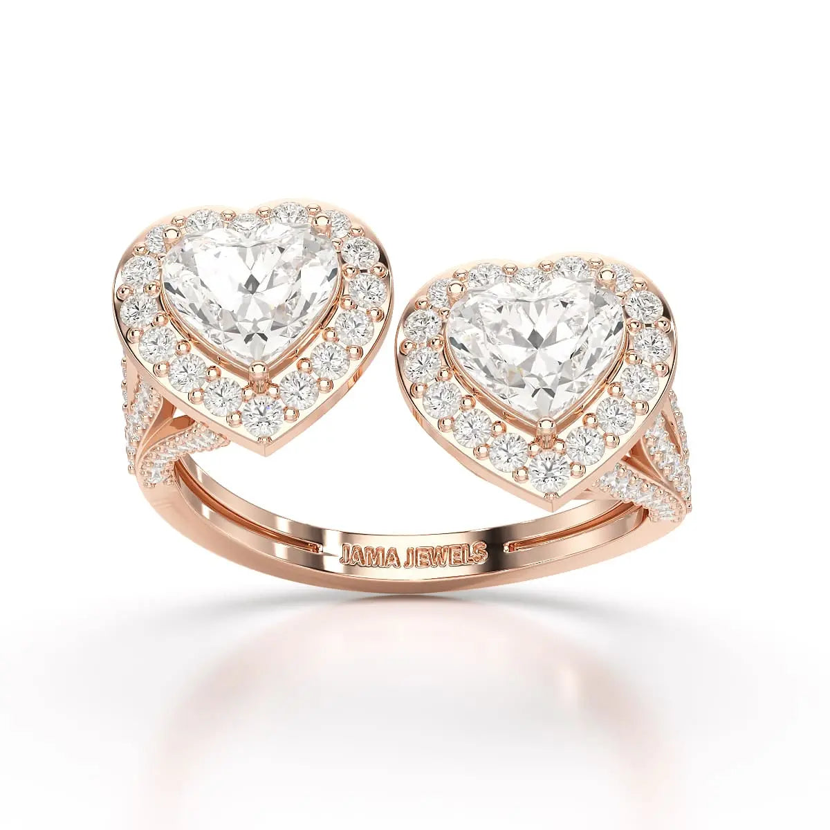 2.22 CT Heart Cut Lab Diamond Ring Jama Jewels