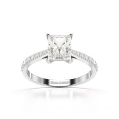 2.28 CT Solitaire Emerald Cut Lab Diamond Ring