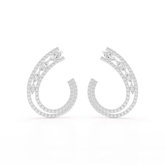 2.2 CT Lab Diamond Marquise Cut Stud Earrings Jama Jewels
