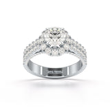 2.32 CT Halo Lab Diamond Engagement Ring