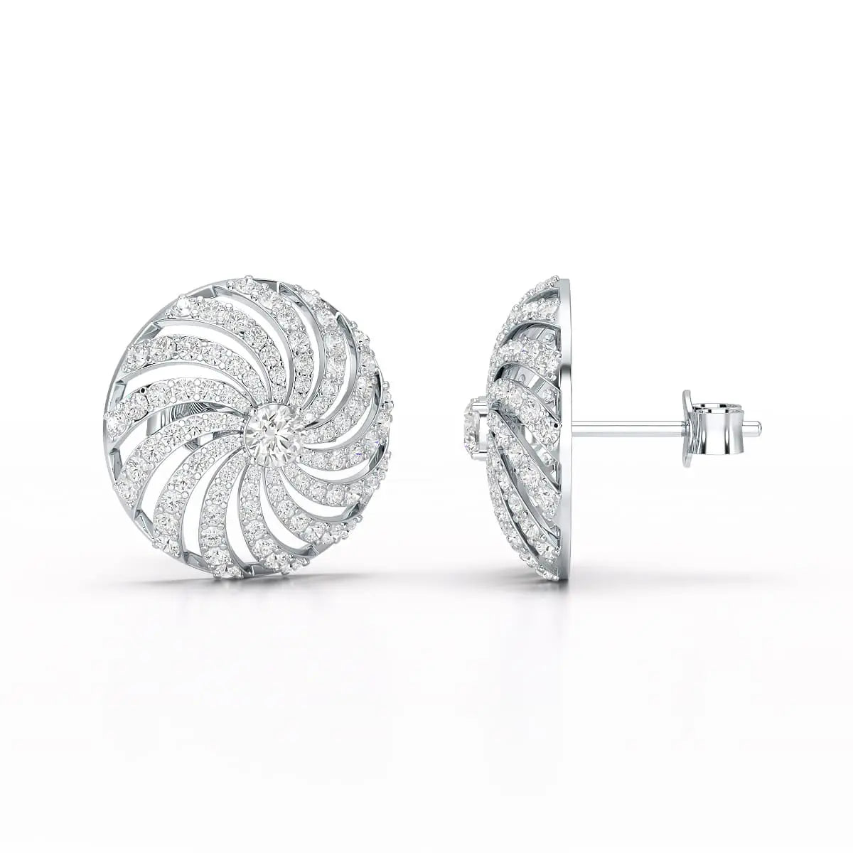 2.33 CT Round Cut Lab Diamond Earring and Pendant Set