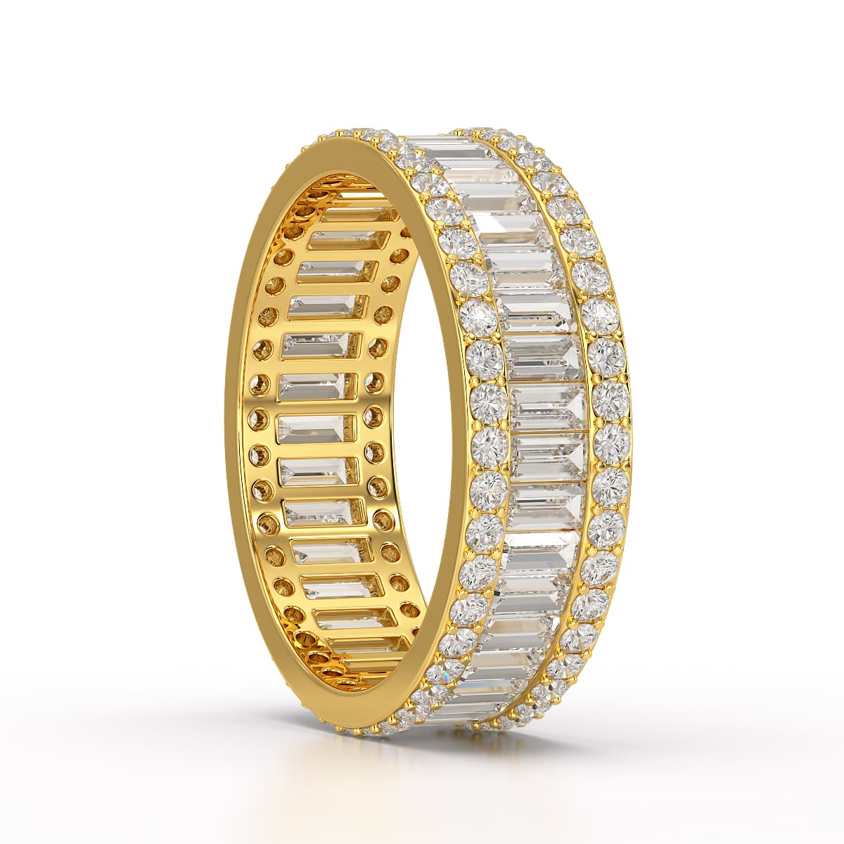 2.54 CT Baguette Cut Lab Diamond Classic Ring