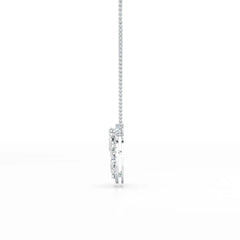 2.57 CT Pear Cut Flower Lab Diamond Pendant