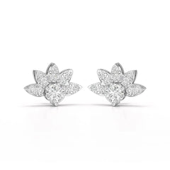 2.6 CT Lab Diamond Round Cut Stud Earrings Jama Jewels