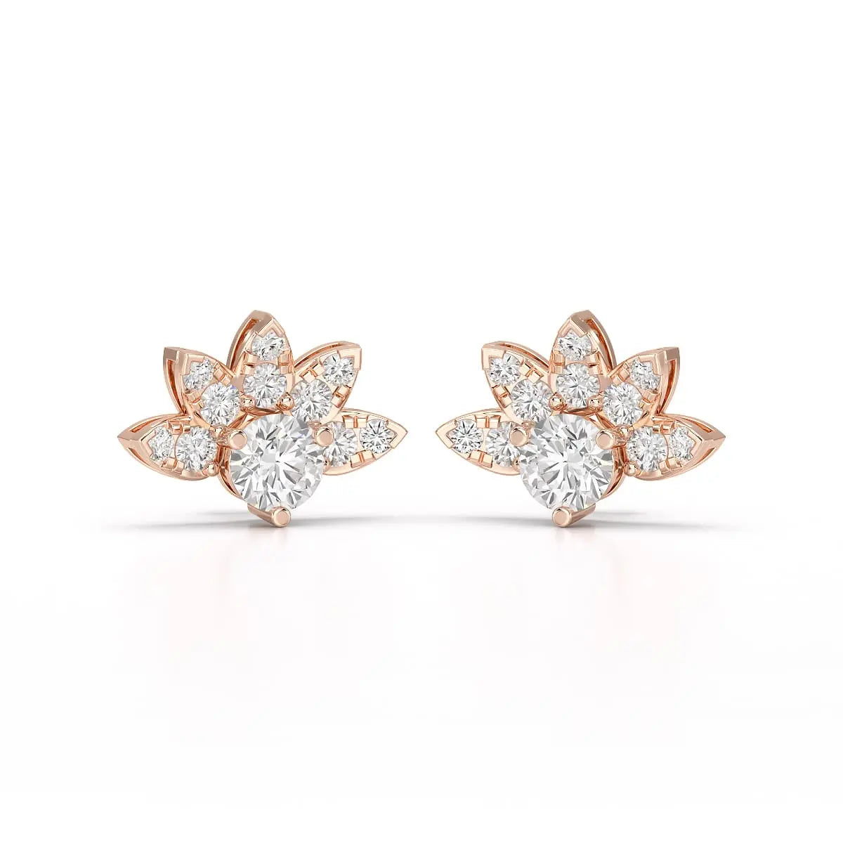 2.6 CT Lab Diamond Round Cut Stud Earrings Jama Jewels
