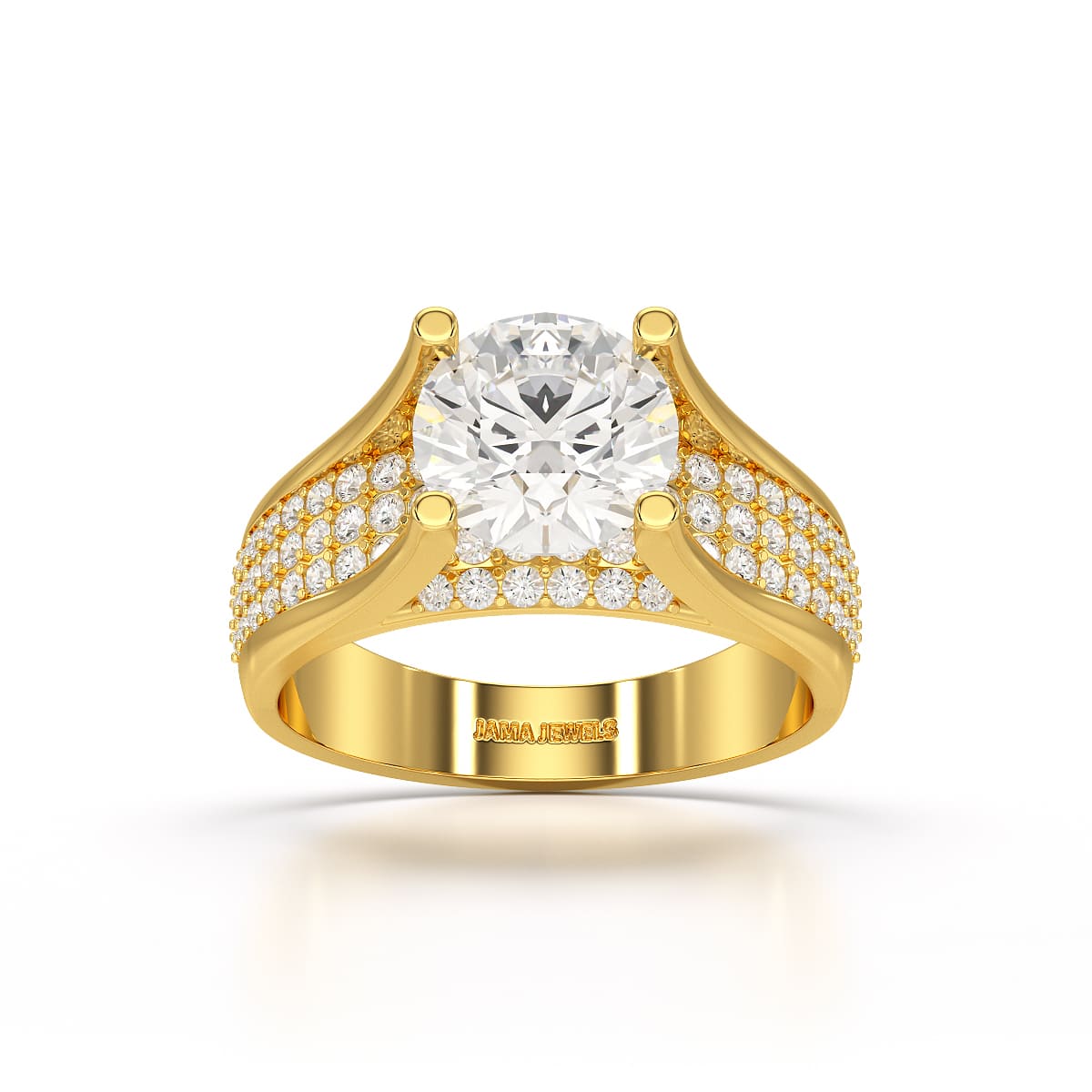 2.6 CT Round Cut Lab Diamond Engagement Ring