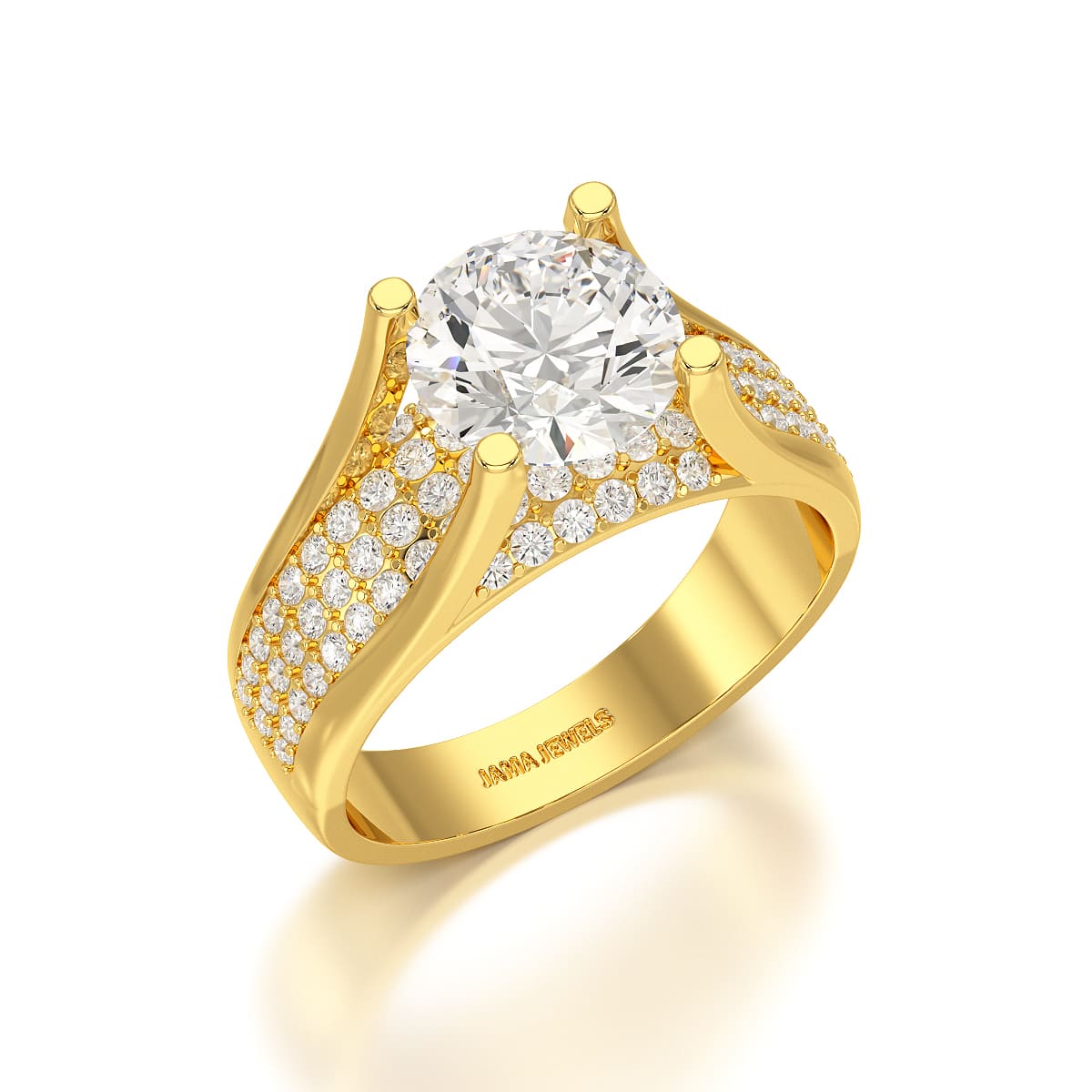 2.6 CT Round Cut Lab Diamond Engagement Ring