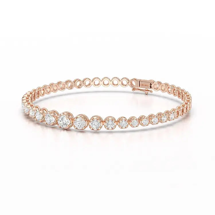 2.84 CT Round Cut Lab Diamond Tennis Bracelet Jama Jewels