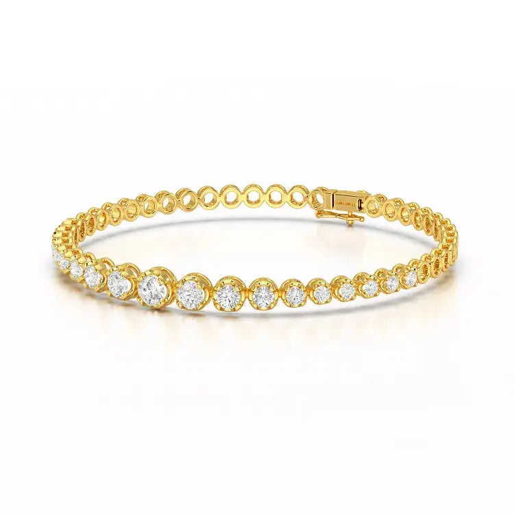 2.84 CT Round Cut Lab Diamond Tennis Bracelet Jama Jewels