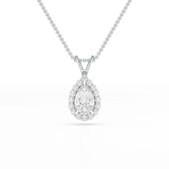 2 CT Halo Lab diamond Pear Cut Pendant