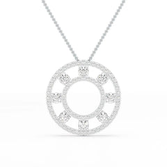 3.25 CT Round Cut Lab Diamond Pendant Jama Jewels