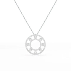 3.25 CT Round Cut Lab Diamond Pendant Jama Jewels
