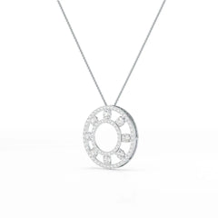 3.25 CT Round Cut Lab Diamond Pendant Jama Jewels