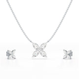 3.2 CT Marquise Cut Lab Diamond Earring and Pendant Set