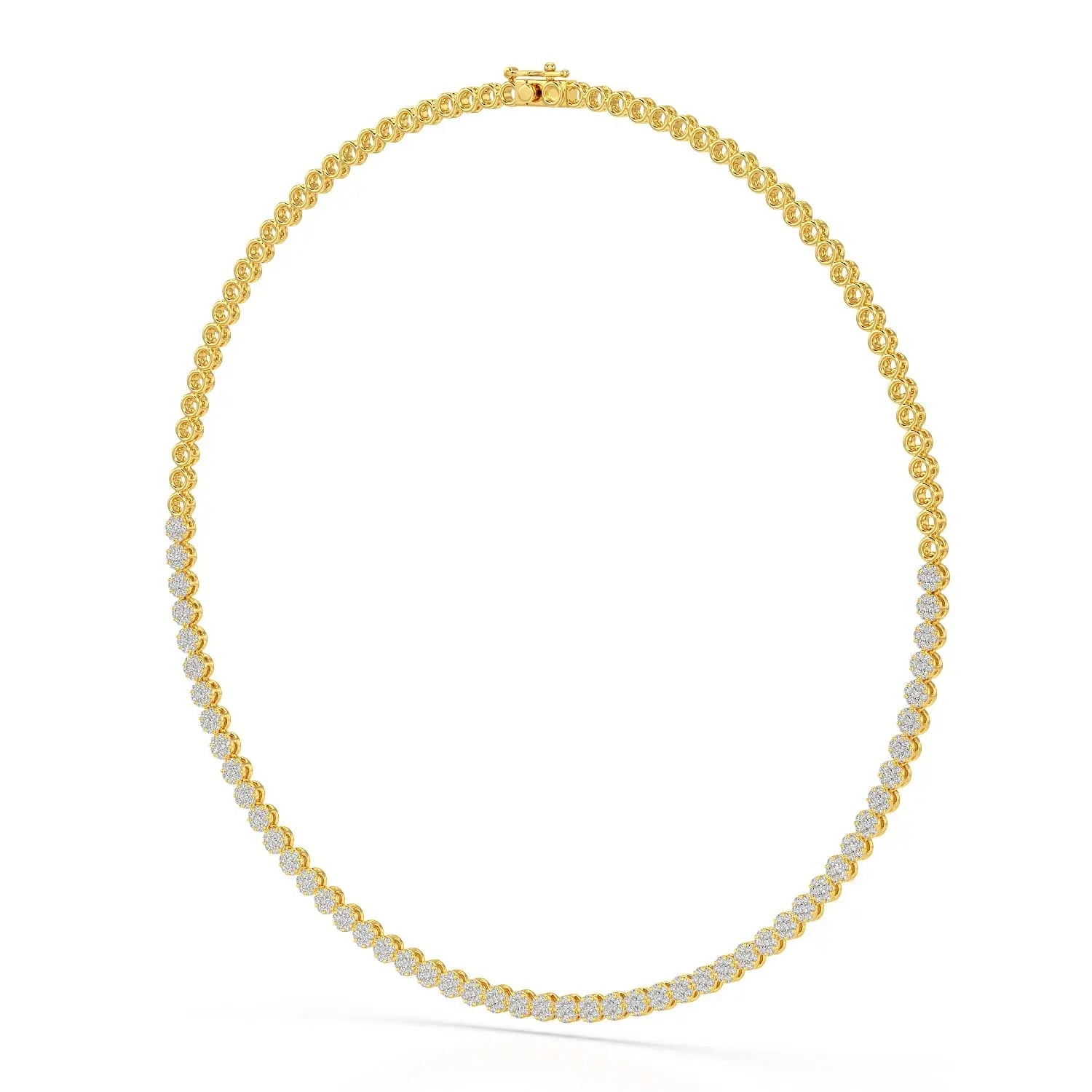 3.8 CT Lab Diamond Tennis Necklace Jama Jewels