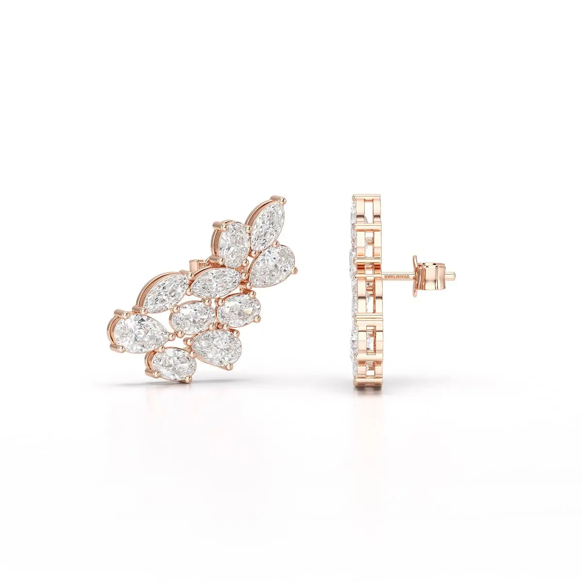 3.4 CT Multi Shape Lab Diamond Stud Earrings Jama Jewels