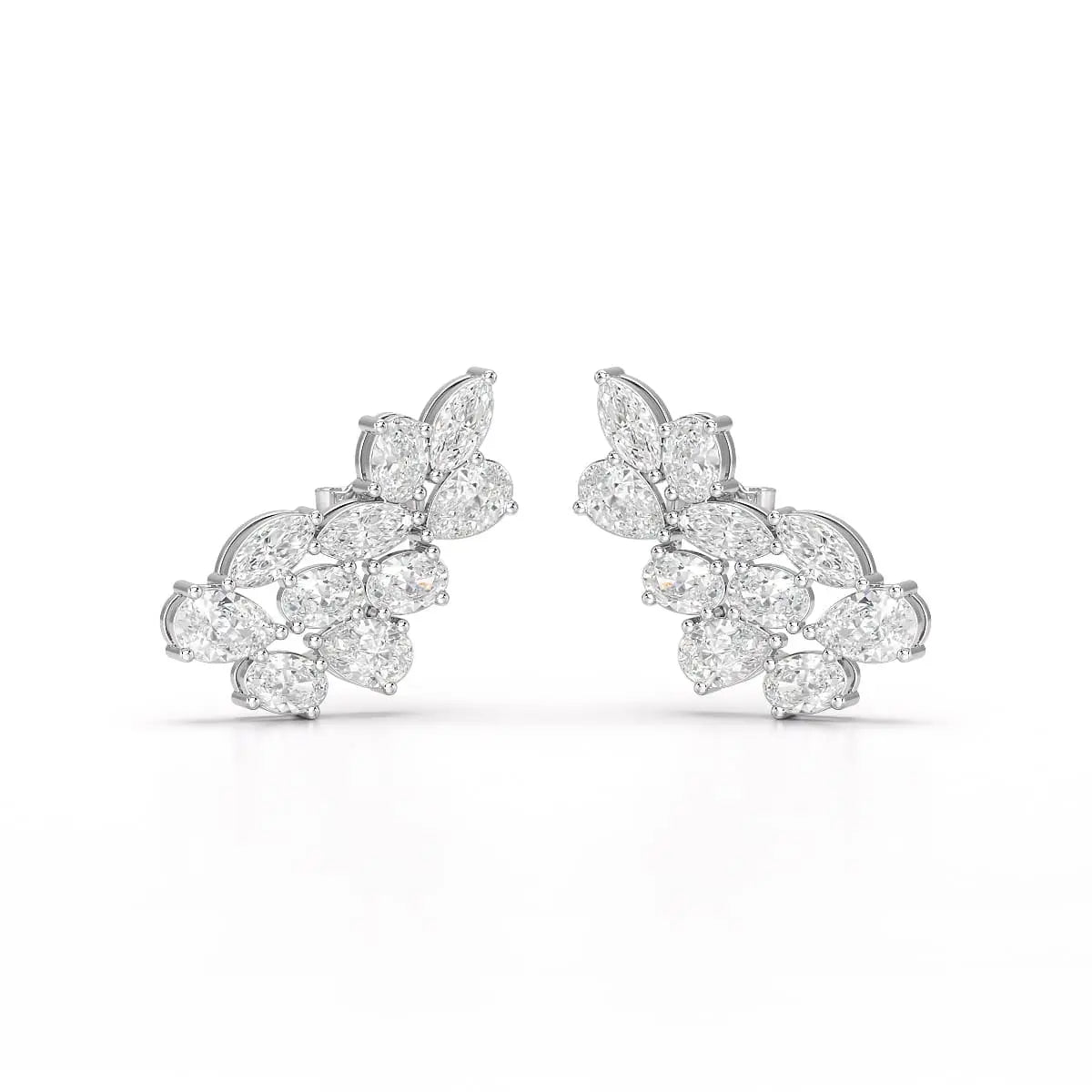 3.4 CT Multi Shape Lab Diamond Stud Earrings Jama Jewels
