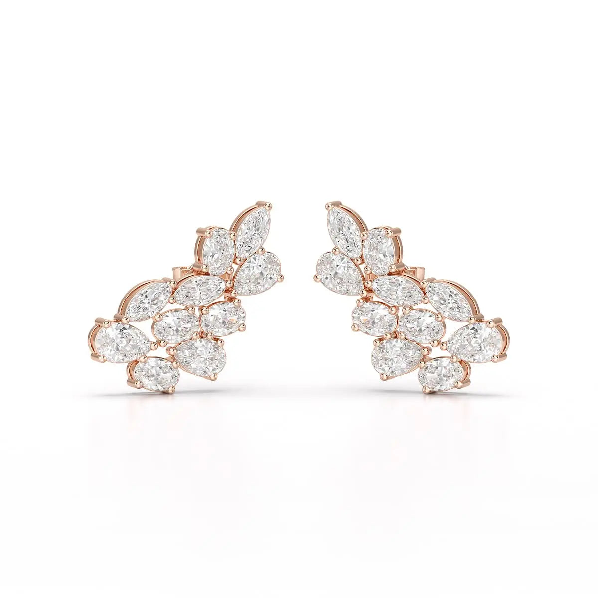 3.4 CT Multi Shape Lab Diamond Stud Earrings Jama Jewels