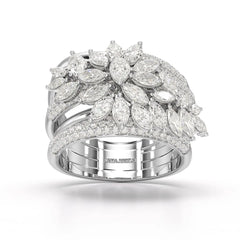 3.58 CT Lab Diamond Layered Ring Jama Jewels