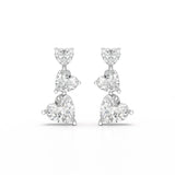 3.5 CT Lab Diamond Heart Cut Earrings