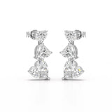 3.5 CT Lab Diamond Heart Cut Earrings