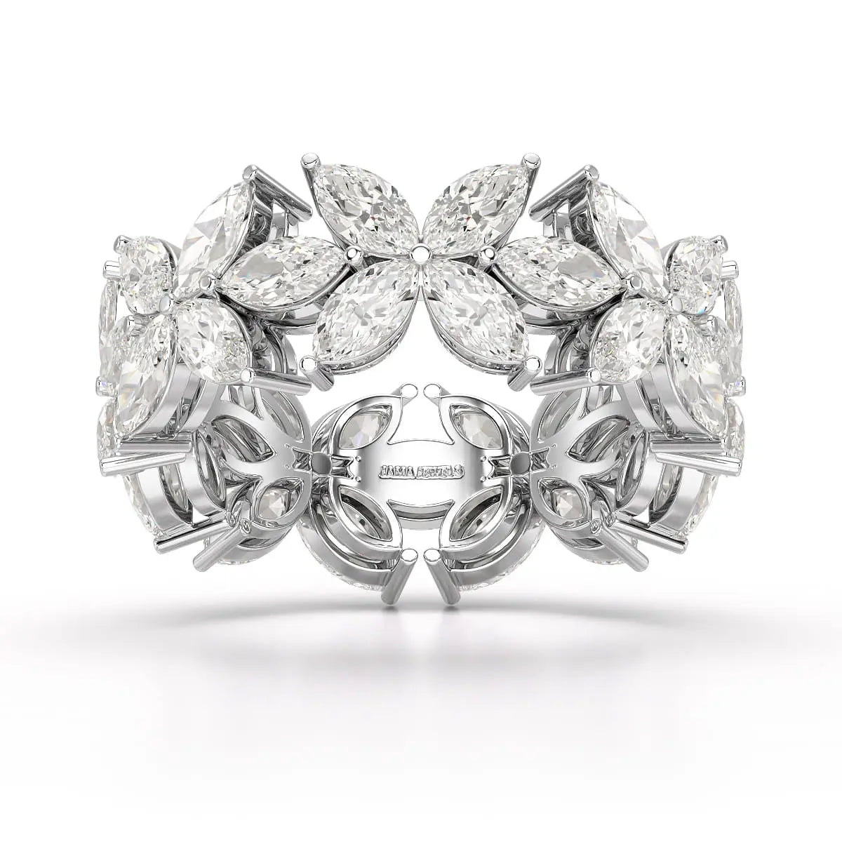 3.5 CT Marquise Cut Flower Shape Lab Diamond Ring Jama Jewels