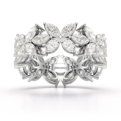 3.5 CT Marquise Cut Flower Shape Lab Diamond Ring Jama Jewels