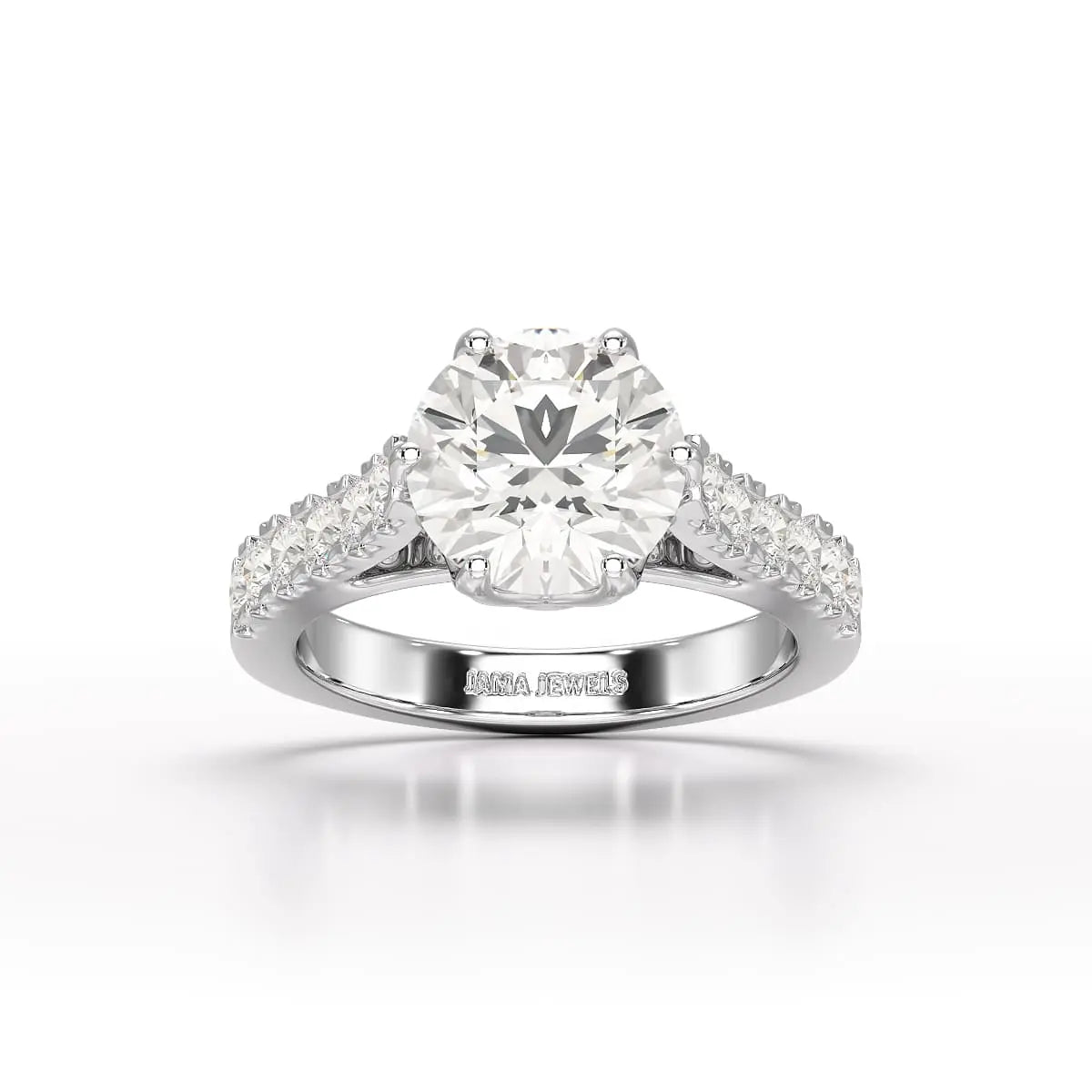 3.62 Carat Lab Diamond Engagement Ring - Jama Jewels 