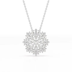 3.67 CT Lab Diamond Multi Shape Chain Pendant Jama Jewels
