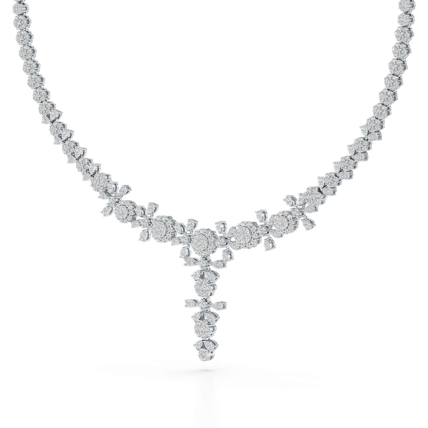 3.96 CT Lab Grown Diamond Drop Necklace