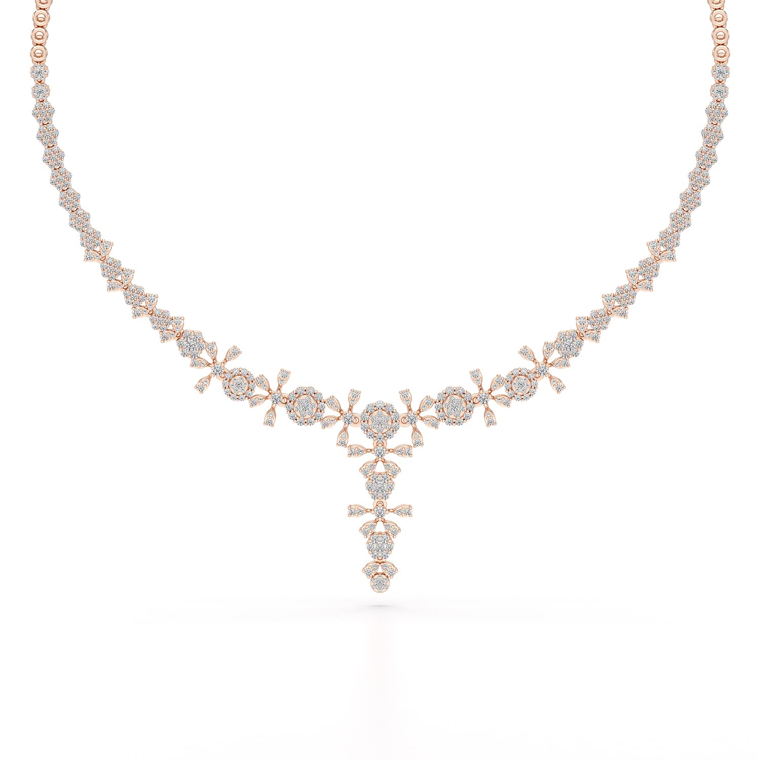 3.96 CT Lab Grown Diamond Drop Necklace