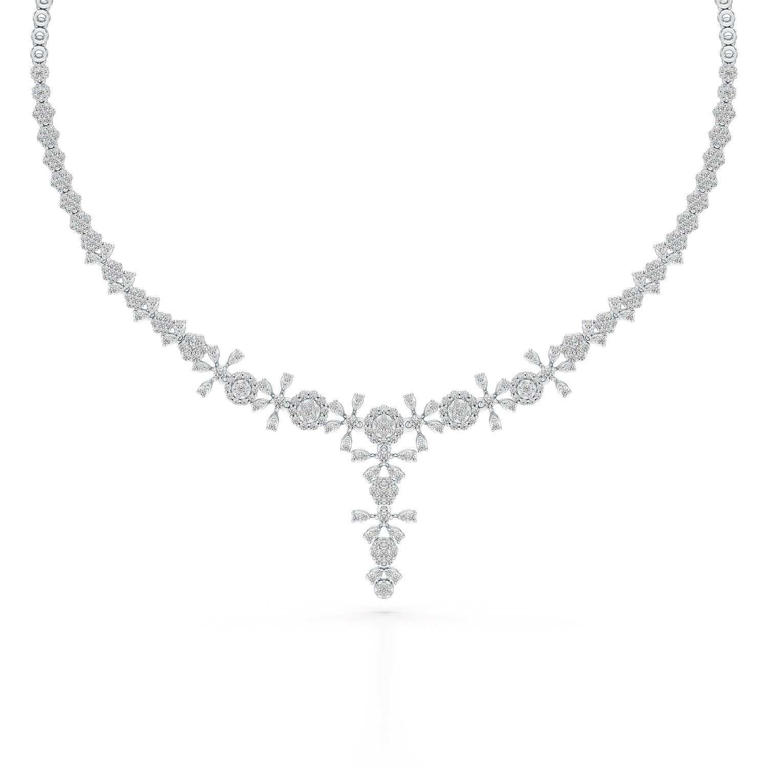 3.96 CT Lab Grown Diamond Drop Necklace