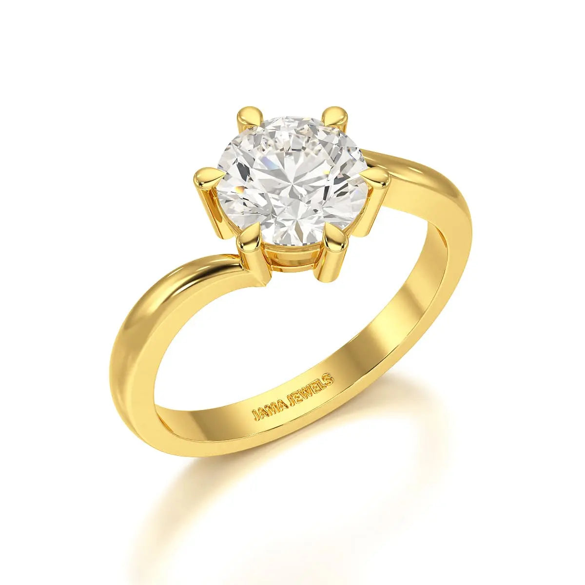 3 CT Lab Diamond Classic Solitaire Ring Jama Jewels