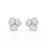 3 CT Lab Diamond Pear Cut Three Stone Earrings